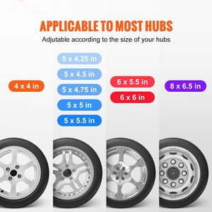 Support de Roue de Rechange pour Remorque, Capacité 160 lb, Accessoire pour Remorque Utilitaire, Compatible avec la Plupart des Roues à 4, 5, 6 ou 8 Goujons - Product Image 4