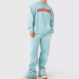 Nuevos Conjuntos Deportivos de Poliéster de Alta Calidad 2026, con Logotipo Personalizado Impreso, Lavado Ácido, Transpirables, de Forro Polar, Diseño 2 en 1, para Invierno - Product Image 1