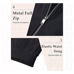 Chaqueta bomber ligera para hombre, cortavientos, informal, con cremallera, para exteriores, con cinco bolsillos funcionales, abrigo para todas las estaciones. - Product Image 6