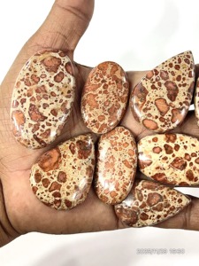 Mélange de cabochons de pierres précieuses naturelles Asteroid Designer, cabochon de jaspe Asteroid naturel de forme radiante - Product Image 6