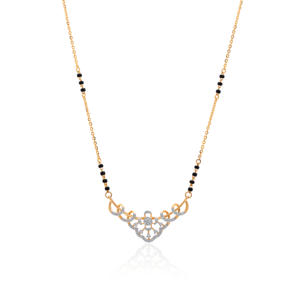 Joyería Fina, Collares y Cadenas, Mangalsutra, Colgante de Diamantes, Diamante Natural, Corte Brillante Redondo - Product Image 3