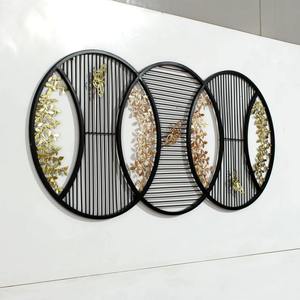 Z/F GLOBAL EXPORT Luxury Modern Abstract Gold Black Geometric Stainless Steel Handmade <b>Wall</b> <b>Shelf</b> Christmas for Theme Bedroom - Product Image 3