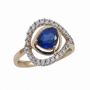 Anillo de Oro Brillante de 22 Quilates Hecho a Mano de Lujo para Mujer, Diseñado para Bodas, Compromisos, Eventos Festivos y Ocasiones Especiales - Product Image 1