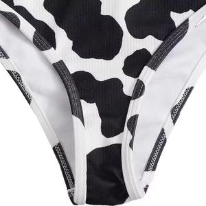 Conjunto de Bikini a Cuadros Estampado OEM de Dos Piezas, Spandex/Nylon, Marca Personalizada para Mujer, Proveedor de Marca Privada - Product Image 5