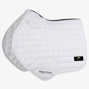 Almohadillas de alta calidad para silla de montar, almohadillas de gran calidad para equitación, tela de satén de seda, almohadillas para salto, color azul hielo - Product Image 4