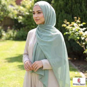 Chiffon Hijab Scarf Soft <b>Silk</b> Feel <b>Head</b> <b>Wrap</b> Shawl Custom Fabric OEM ODM Textile Manufacturer Export - Product Image 3