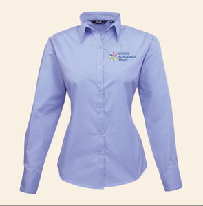 100 pièces Chemisier à col rabattu du Vietnam, manches longues, broderie personnalisée, texte/logo, uniforme de travail, vente en gros - Product Image 5