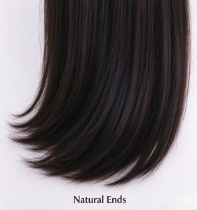 Peluca de Cabello Humano 100% para Mujer, Peluca Negra Larga y Lisa con Flequillo, Cabello de Aspecto Natural en Capas para Uso Diario y Fiestas - Product Image 5