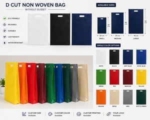 Sac fourre-tout D-Cut vert pour le shopping et les événements, réutilisable, en gros, pour l'emballage de marchandises et la vente au détail - Product Image 1