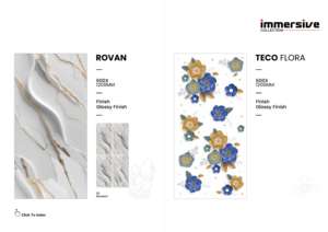 กระเบื้องพอร์ซเลนร่วมสมัย ขนาด 60x120 ซม. 600x1200 มม. 24x48 นิ้ว ผิวมันเงา ดีไซน์ทันสมัย ขนาดใหญ่ สำหรับตกแต่งภายในระดับพรีเมียม - Product Image 3