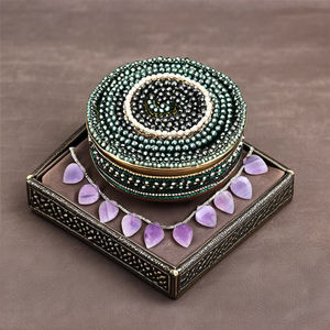 Cuentas de piedra de amatista facetada de alta calidad, forma de rectángulo púrpura para elaborar y collares pulseras elegantes - Product Image 4