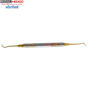 Raspador Periodontal Premium Scaler Pro, Manual, Mango Hueco Dorado, Instrumento Dental Ergonómico, Acero Inoxidable Alemán, Profesional - Product Image 3