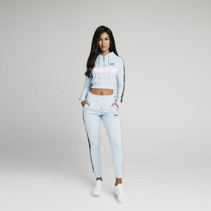 Womens Vintage <b>Tracksuit</b> Set 2 Piece Loose Fit Fabric Casual Zip-up Hoodie Jacket Sweatsuit Pants 100% Cotton - Product Image 5