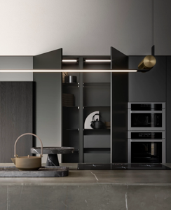 Meuble de cuisine moderne européen en MDF personnalisé JY Project, multifonctionnel, écologique, prêt à l'emploi (RTA), meuble de rangement - Product Image 4