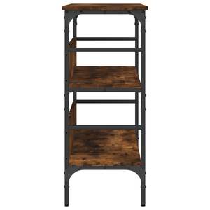 Console étroite en métal avec plateau en bois d'ingénierie chêne fumé, design unique - Product Image 6