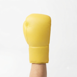 Guantes de Boxeo de Cuero Vacuno Amarillo, Duraderos, para Todas las Estaciones, Entrenamiento, Sparring, Equipo de Ejercicio, Soporte de Muñeca Ajustable - Product Image 4