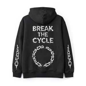 Sudadera con capucha extragrande de algodón grueso de calidad streetwear con cremallera, logotipo bordado DTG personalizado, OEM, venta al por mayor. - Product Image 4