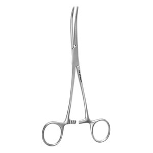 Instrument chirurgical médical pour procédures biliaires de la vésicule biliaire, Pince à conduit cystique grise 9" (22,9 cm) à mâchoires dentelées - Product Image 5
