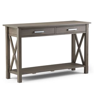 Tavolo Consolle Grigio Stile Country Kitchener, Eleganti Tavoli Consolle in Stile Rustico - Product Image 1