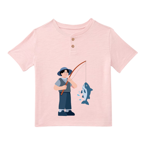 T-shirt tricoté à manches courtes pour enfants, imprimé animalier, 100 % coton biologique, personnalisation de marque, vente en gros, coupe classique, multicolore - Product Image 1