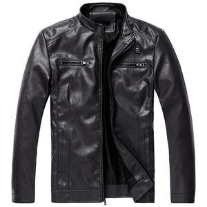 Veste en cuir imperméable et tendance pour homme, avec logo personnalisé, idéale pour l'hiver, dotée d'un logo frontal en tissu toile – Produit fiable - Product Image 1
