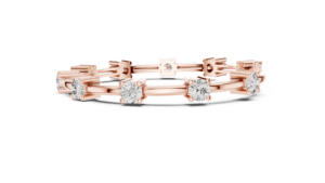 9K <b>Gold</b> Diamond Bracelet Round Cut 5.10mm 10 Stones Luxury Sparkle Elegant Wedding Party Fine Jewelry Gift Women - Product Image 4