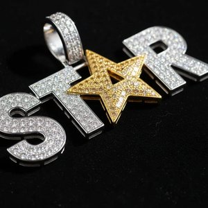 Élégant Pendentif Breloque Glace en Moissanite et Perle d'Eau Douce, en Argent Sterling 925 Plaqué Or et Argent, Bijoux de Créateur Hip Hop - Product Image 5