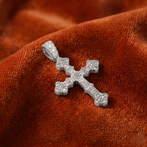 925 <b>Silver</b> Hip Hop <b>Cross</b> Pendant Moissanite Iced Out Rapper <b>Necklace</b> Luxury Streetwear Jewelry US - Product Image 1