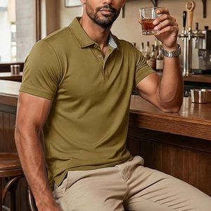 Chemises polo pour hommes en gros, polyester respirant, polo de golf, fournisseur de vêtements avec logo personnalisé - Product Image 4