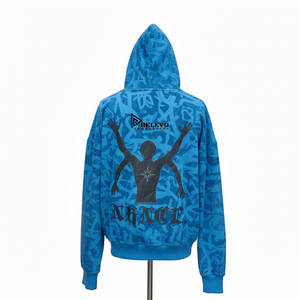 Sudadera con capucha y cremallera para hombre, diseño único, estampada, 100% algodón, fabricada en fábrica, temporada de invierno, talla grande, 2 piezas, precio económico, la mejor oferta - Product Image 4