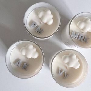 Vela Aromática LANJO Novelty 100% Cera de Soya con Aroma a Postre, Hecha a Mano, Linda Vela en Forma de Nube con Frasco de Vidrio, Ecológica para Decoración del Hogar - Product Image 5
