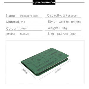 Porte-passeport en cuir vierge avec couverture en PU, porte-passeport personnalisé avec blocage RFID, portefeuille de voyage pour hommes - Product Image 3