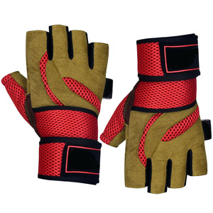Guantes Deportivos Personalizados de Alta Calidad, Medios Dedos, Color Rojo Oliva, Malla Transpirable, Correa Ajustable para la Muñeca, para Gimnasio y Entrenamiento - Product Image 4