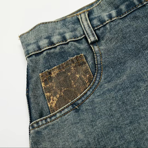 Graphic Printed Jeans Loose Customize Design <b>Light</b> Wash Barrel Denim Straight Rivet Winter Pants Streetwear Hip Hop <b>Trousers</b> Y2K - Product Image 2