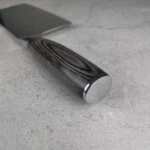 Couteau à hacher artisanal en acier Damas forgé sur mesure avec manche en bois, écologique, lame de 6 à 7,9 pouces, ambidextre - Product Image 5