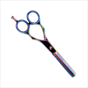 Ensemble de ciseaux de coiffure de qualité supérieure, ciseaux à effiler, ciseaux de coiffure verts, kit de coupe de cheveux avec étui en cuir - Product Image 5