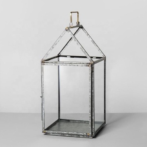Hand Galvanized House <b>Lantern</b> Best Selling Home Decor Luxury Candle Jar Metal in Iron Sheet High Finishing Candle <b>Lamp</b> - Product Image 5