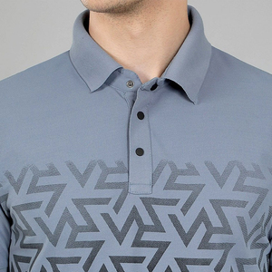 Chemises polo pour hommes en coton de haute qualité, logo imprimé DTF personnalisé, vêtements décontractés d'été, respirantes, confortables, couleur unie. - Product Image 6