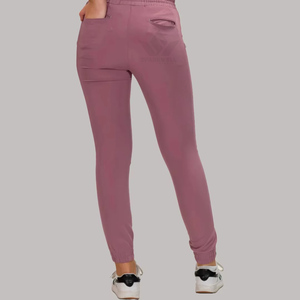 Ensemble de tenue médicale pour femmes avec surpiqûres contrastées, col en V, haut et pantalon extensibles, uniforme de soins de santé multi-poches, vêtements de travail pour infirmières - Product Image 6