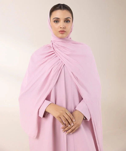 Nouveau modèle Abaya Jilbab musulmane 2 pièces pour femme, prix de gros, service OEM ODM personnalisé - Product Image 4