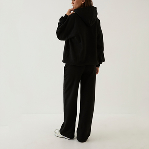<b>Custom</b> DTF Womens Tracksuit OEM Personalized Casual Polyester Cotton Two Piece Set Hoodie Pants Fashion Street Wear Outfit - Product Image 2