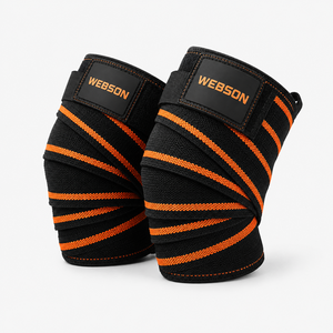 Attelle de genou portable robuste Webson, réglable et respirante, avec compression pour l'entraînement musculaire, fermeture auto-agrippante unisexe - Product Image 2