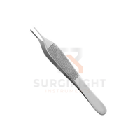 Pince à pansements chirurgicales manuelle en acier inoxydable Adson, modèle SR # 15343 pour la chirurgie générale, certification CE, SurgiRight Classe I