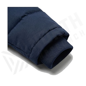 Hooded <b>Quilted</b> Jacket Winter Windproof Full Sleeve Solid Color Thick Polyester Filling Regular Length <b>Single</b> Breasted - Product Image 6
