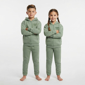 Conjunto Deportivo de Dos Piezas Unisex en Colores de Moda, 100% Algodón, Sudadera con Cremallera Completa y Pantalones Deportivos, Ropa Casual al por Mayor de Alta Calidad - Product Image 2