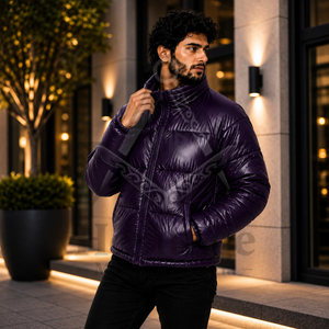 Veste matelassée légère et isolante pour homme, veste à bulles chaude de couleur violette, vêtements maçonniques Heritage - Product Image 2