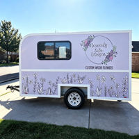Remorque Florale Mobile pour Présentoirs à Fleurs Fraîches, Fleurs Séchées, Bouquets Conservés – Idéale pour Marchés, Événements Éphémères et Services Floraux de Mariage