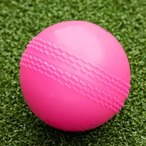 كرة تدريب للكريكيت مع شعار مخصص مصنوع من مادة بلاستيكية ناعمة لتدريب أطفال على الكريكيت