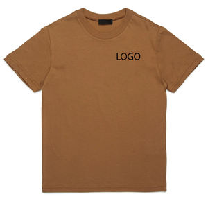 T-shirt pour garçons, couleur unie et logo personnalisé, coupe décontractée, design classique, pour les acheteurs en gros, prix abordable, best-seller - Product Image 1