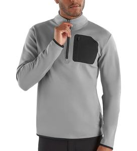 Sweat-shirt à col montant léger et confortable pour hommes, idéal pour les sorties décontractées, les activités sportives, teint en couleur unie, saison hivernale - Product Image 1